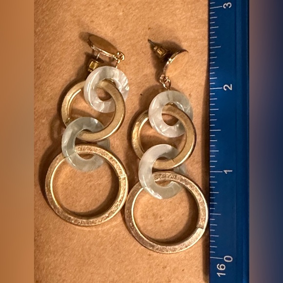 Torrid Gold-Tone & Mint Blue Dangle Earrings - Picture 6 of 6